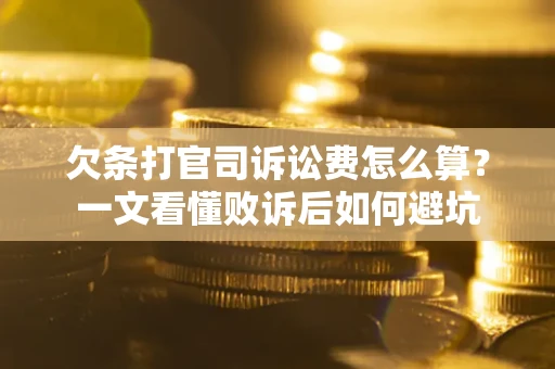 北京欠条打官司诉讼费怎么算？一文看懂败诉后如何避坑